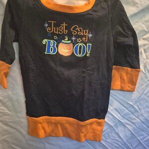 Girls Way To Celebrate  Halloween "Just say BOO" pumpkin top 4T